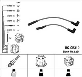 Tändkabelsats, jeep cherokee, wrangler i, 833 00 155