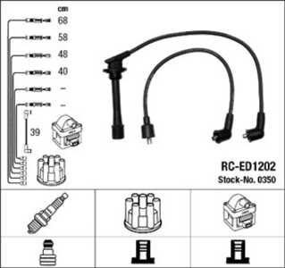 Tändkabelsats, daihatsu feroza hard top, feroza soft top, 19901-87186-000