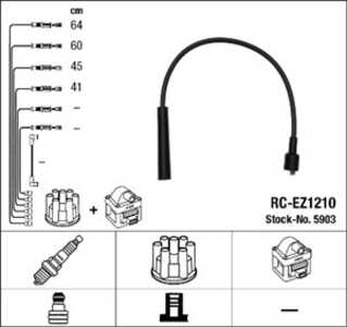 Tändkabelsats, mazda 323 f vi, 323 p v, 323 s v, B33G-18-140A, B3M518140