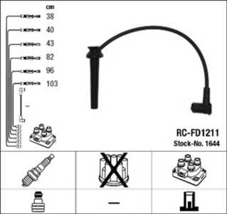 Tändkabelsats, ford cougar, mondeo iii, mondeo sedan iii, mondeo turnier iii, 4138501, 4138502, 43 35 003, 43 35 033, 44 54 954