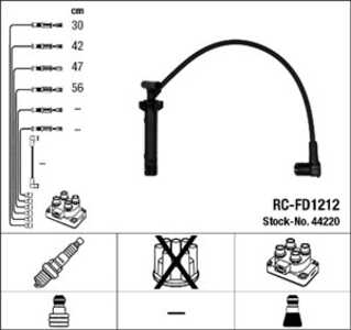 Tändkabelsats, ford galaxy i, 01111216, 01111218, 01111219, 01111220, 01111223, 1111 216, 1111 218, 1111 220, 1111 223, YM2A-12