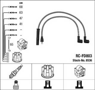 Tändkabelsats, ford escort iii, escort iv, 1063619, A970X-12280-QA