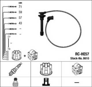 Tändkabelsats, honda,rover, 32700-PT0-000, 32701-PT0-000, 32702-PT0-000, 32703-PT0-000, 32704-PT0-000, 5-8600-0666-0, GHT274