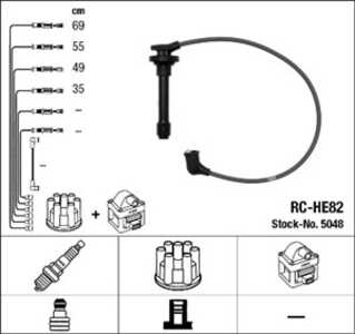 Tändkabelsats, honda cr-v i, integra coupé, 32700-P3G-003, 32700-P5L-003, 32700-PHK-003, 32722-P54-000, 32722-P75-A01