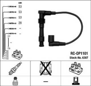 Tändkabelsats, opel astra f, astra f halvkombi, astra f kombi, vauxhall astra mk iii, astra mk iv, tigra mk i, vectra, zafira a