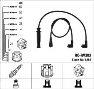 Tändkabelsats, ford,nissan,rover,seat, 19 53 308, GHT 270, GHT 282, GHT270, GHT282