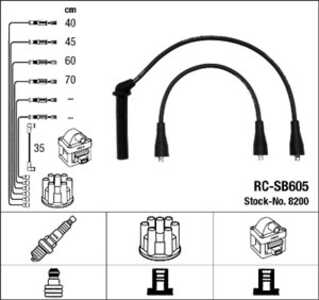 Tändkabelsats, saab, 1505870, 1553661, 1558834, 1563561, 1572004, 1613343, 1913343, 88 17 314, 88 17 520, C417413