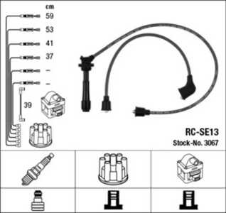 Tändkabelsats, suzuki wagon r+ halvkombi, 33705-75F02, 33705-75F03, 33710-75F00