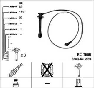 Tändkabelsats, toyota land cruiser 90, 19037-62010, 90919-15417, 90919-15418, 90919-15419