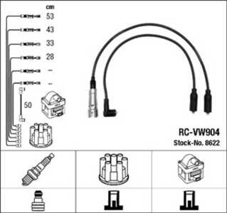 Tändkabelsats, seat,vw, N 100 502 02, N 100 502 04, N 100 502 06, N 100 702 10, N100502.02, N100502.04, N100502.05, N100502.06,