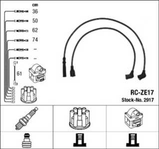 Tändkabelsats, mazda b-serie, 8AU3-18-140, 8BU5-18-140, 8BU5-18-140A