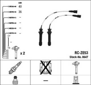 Tändkabelsats, mazda 323 f vi, 323 s vi, 0000-18-153A, ZL01-18-140A