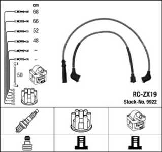 Tändkabelsats, mazda 323 c iv, 323 c v, 323 f iv, 323 s iv, 323 station wagon iii, mx-3, 0000-18-119A, 64119119164, 64119310349