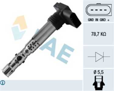 Tändspole, seat,skoda,vw, 03D 905 105 A, 03D 905 105 B, 03D 905 105 C, 03D 905 105 D, 03D 905 105 E, 03D 905 105 F, 03D 905 115