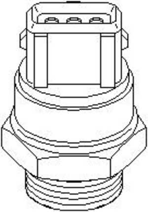 Temperaturswitch, kylarfläkt, citroën xantia, xantia break, peugeot 205 ii, 1264 27