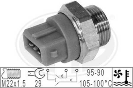 Temperaturswitch, kylarfläkt, opel omega b, omega b kombi, 18 46 342, 90 492 455