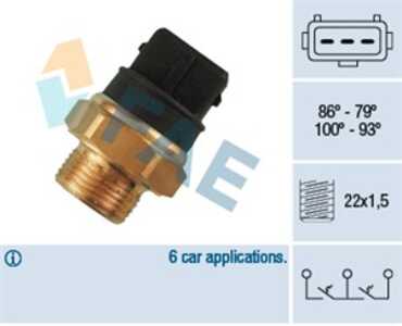 Temperaturswitch, kylarfläkt, jaguar xj, 1 229 548, 1 539 585, 11 28 7 795 036, 30637504, 4M5Q6C301CA, 5750.E7, 5750.F, 5750.FS