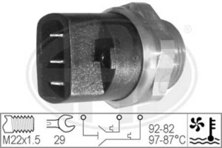 Temperaturswitch, kylarfläkt, vw transporter buss iii, transporter skåp iii, 251 959 481 C, 251 959 481 D