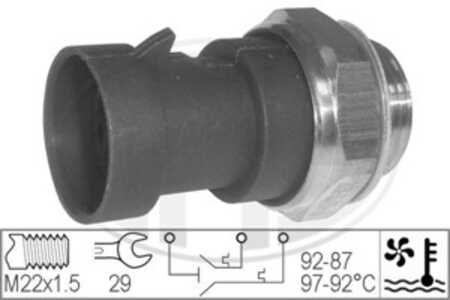 Temperaturswitch, kylarfläkt, alfa romeo,citroën,fiat,lancia,peugeot, 1264 33, 46477717, 50005994, 60809247, 60813343, 7655732,