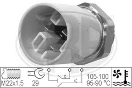 Temperaturswitch, kylarfläkt, opel, 13 41 026, 90 339 409