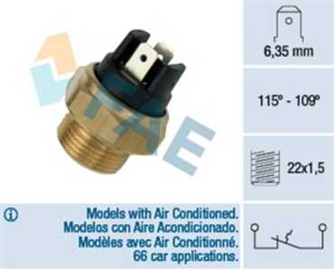 Temperaturswitch, kylarfläkt, land rover,mercedes-benz,saab, 002 545 79 34, 40 86 724, 85 72 331, 8D0 121 101 K, 8D0 121 251 C,