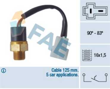 Temperaturswitch, kylarfläkt, nissan micra i, 12 82 103, 12 82 107, 12 82 117, 12 82 120, 21595-01B00, 21595-03B60, 7E0 721 261