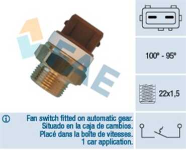 Temperaturswitch, kylarfläkt, citroën xm, 1264.29, 8K0 501 611 B SK, 8K0 501 611 B, 8K0 598 611, 8W0 598 611 B, 96.128.754