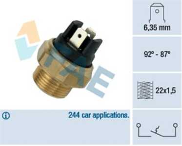 Temperaturswitch, kylarfläkt, alfa romeo,audi,citroën,daewoo,fiat,lada,porsche,saab,seat,talbot,vw,yugo, 1610460, 2103-3808800,