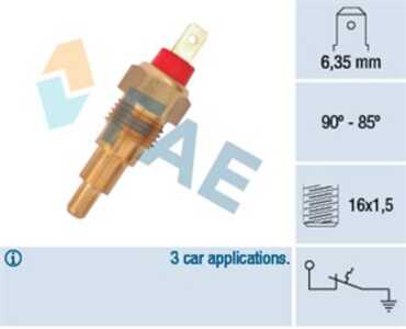 Temperaturswitch, kylarfläkt, mazda 121 i, 0816.F6 S1, 0816.F6, 1 427 902 S1, 1 427 902, 816.F6 S1, 9464474289 S1, 9464474289, 