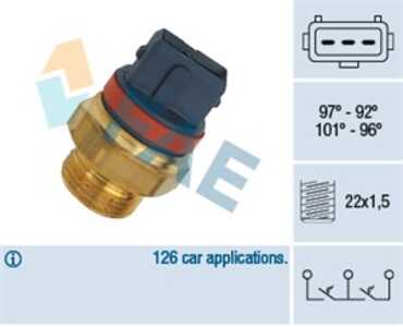 Temperaturswitch, kylarfläkt, citroën,fiat,lancia,peugeot, 02T 311 206 C, 02T 311 206 E, 02T 311 206 F, 02T 311 206 H, 02T 311 