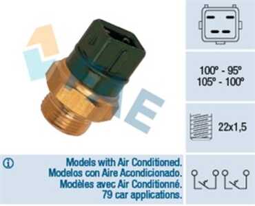 Temperaturswitch, kylarfläkt, ford, 12783354, 1516825R, 28343354, 32 10 6 768 880, 32 10 6 793 622, 5409529, 612 00 09 0060, 61