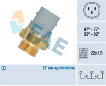 Temperaturswitch, kylarfläkt, vw transporter buss iv, transporter flak/chassi iv, transporter skåp iv, 000 267 06 97 S1, 000 26