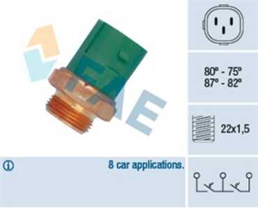 Temperaturswitch, kylarfläkt, vw transporter buss iv, transporter flak/chassi iv, transporter skåp iv, 030 115 561 AN S3, 030 1