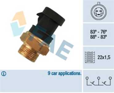 Temperaturswitch, kylarfläkt, fiat ducato panorama, talento buss, talento flak/chassi, talento skåp, 7745216, BBR012A8FA2, G 00