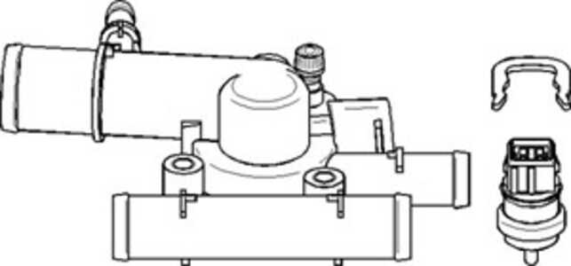 Termostat, kylvätska, Fram, på växellådssidan, Cylindriskt huvud, nissan,opel,renault,vauxhall, 1106 100 QAB, 44 08 928, 44 32 