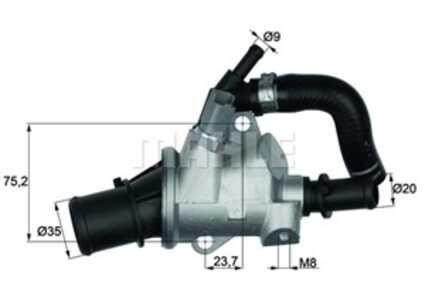 Termostat, kylvätska, alfa romeo 156, 156 sportwagon, 166, 0055181512, 0055189843, 0055202883, 55181512, 55189843, 55202883