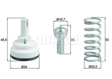 Termostat, kylvätska, vw eos, golf plus v, jetta iii, 03C121110F