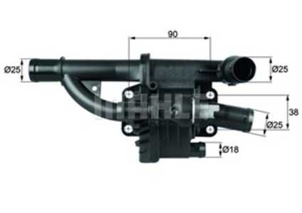 Termostat, kylvätska, citroën,fiat,ford,mazda,mini,peugeot,volvo, 1 827 189, 11517809191, 1336AF, 1675627, 1683554, 1769069K100