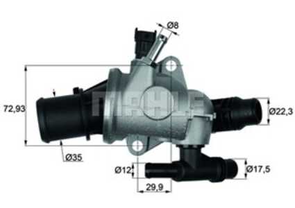 Termostat, kylvätska, alfa romeo 159, 159 sportwagon, brera, spider, lancia delta iii, 55220808