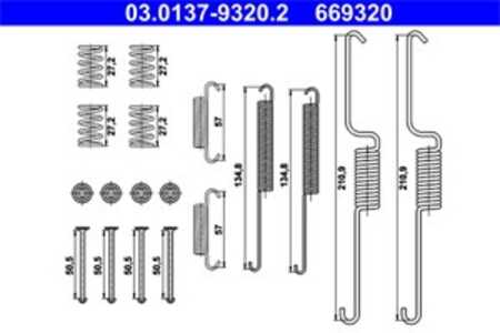 Tillbehörssats, bromsbackar, Bakaxel, vw amarok, amarok flak/chassi, 2H0 698 545