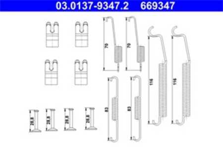 Tillbehörssats, bromsbackar, Bakaxel, mitsubishi colt vi, colt skåp/halvkombi, smart forfour, 454 423 02 92