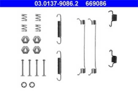 Tillbehörssats, bromsbackar, Bakaxel, citroën,peugeot,renault, 4308 52, 77 01 202 347, 95 659 472