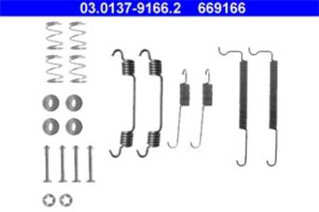 Tillbehörssats, bromsbackar, Bakaxel, opel,vauxhall