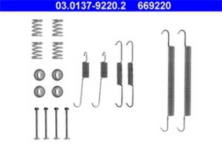 Tillbehörssats, bromsbackar, Bakaxel, citroën,peugeot,renault, 4308 55, 77 01 204 885