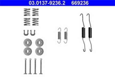 Tillbehörssats, bromsbackar, Bakaxel, toyota yaris, yaris verso, yaris verso van