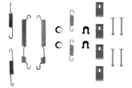 Tillbehörssats, bromsbackar, Bakaxel, honda civic hatchback iii, civic hatchback iv, civic sedan iii, civic sedan iv, crx i