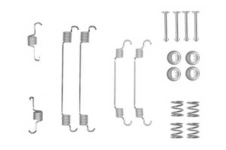 Tillbehörssats, bromsbackar, Bakaxel, citroën c1, c1 ii, peugeot 107, 108, suzuki swift iii, toyota aygo, yaris, 049420D010, 43