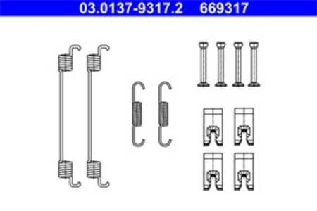 Tillbehörssats, bromsbackar, Bakaxel, ford,renault,seat,skoda,smart,vw, 2094310, 2Q0 698 545, 44 02 654 40R, 453 421 04 00, KTH