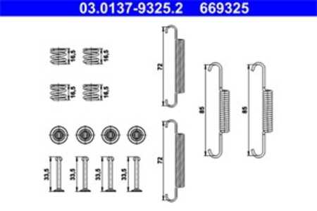 Tillbehörssats, bromsbackar, parkeringsbroms, Bakaxel, hyundai ix35, ix35 van, kia sportage iii, 58255-1G300, 58268-2S000, 5827