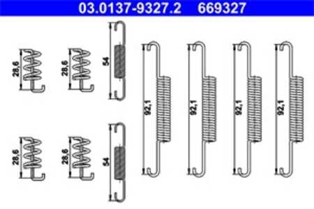 Tillbehörssats, bromsbackar, parkeringsbroms, Bakaxel, volvo xc90 i, xc90 van i, 30645831, 30648909, 3546028